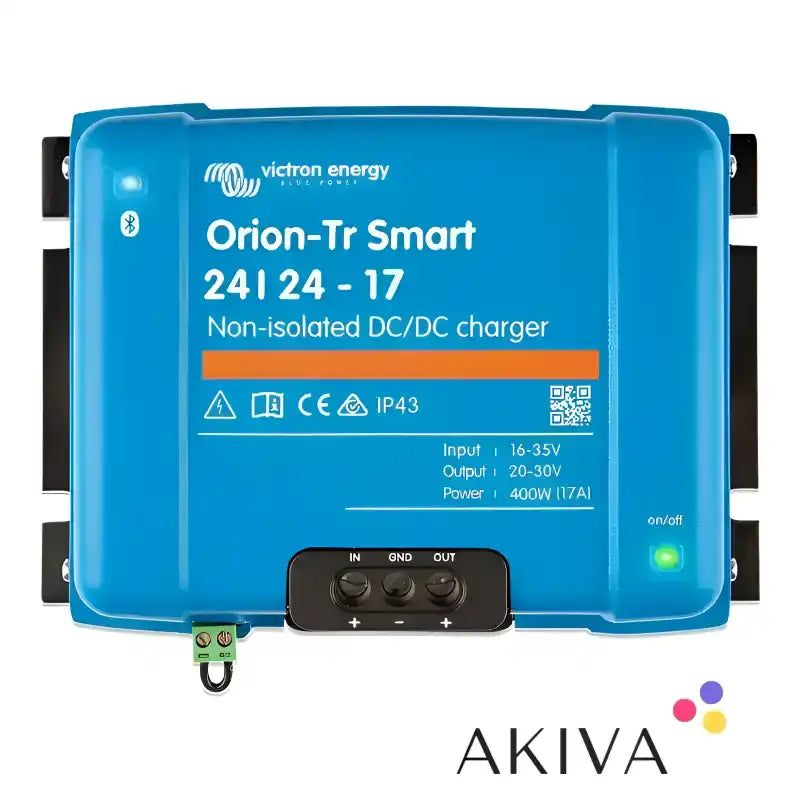 Blue Victron Orion-Tr Smart 24/24-17A Non-Isolated DC-DC Charger for efficient power conversion