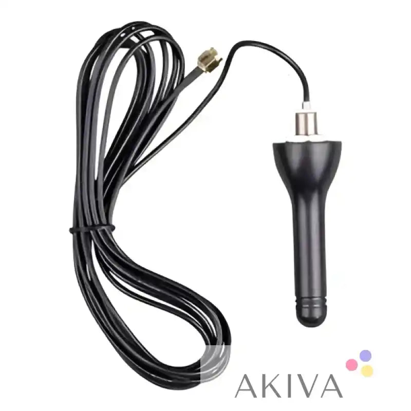 Black waterproof submersible pressure sensor with coiled cable for GSM antenna and off-grid power systems
