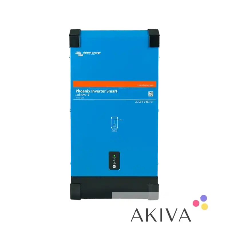 Blue and black Phoenix Inverter Smart device for 230V smart off-grid power solutions