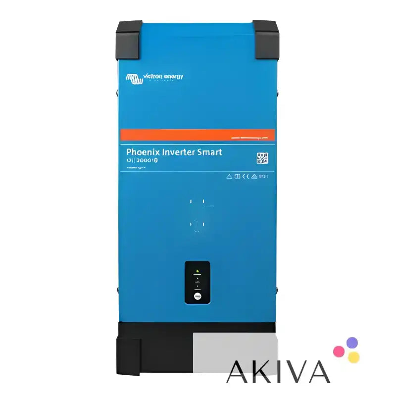Blue and black Phoenix Inverter Smart device for off-grid power solutions, VE.Direct IEC