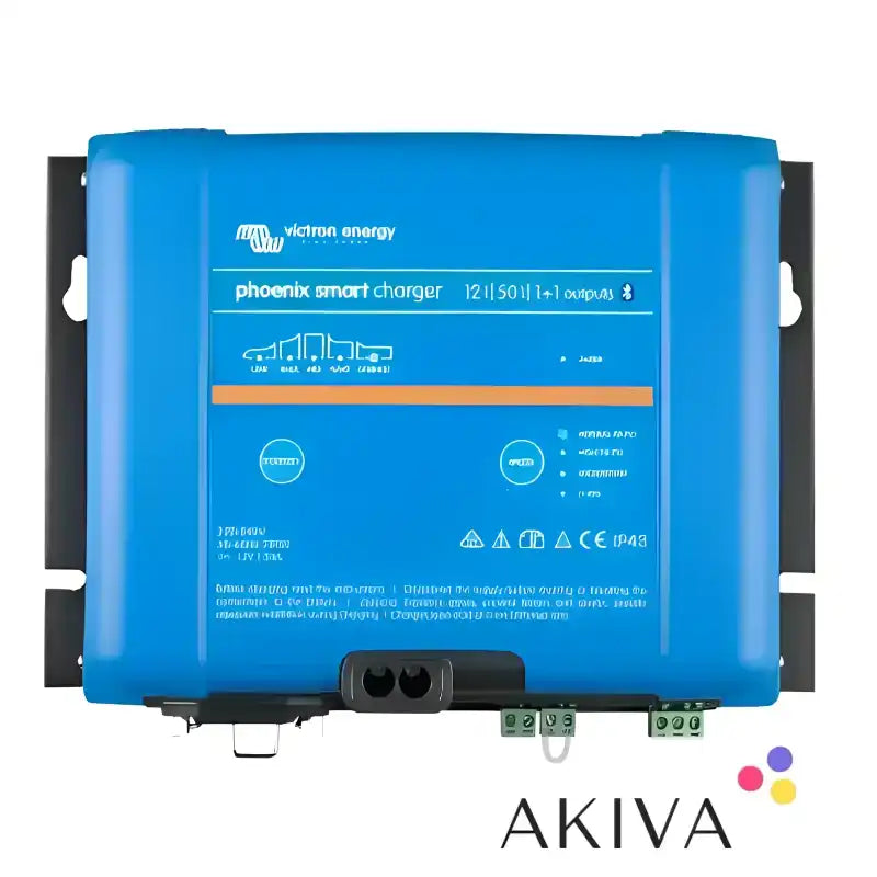 Blue Victron Phoenix Smart IP43 Charger 12/50(1+1) for efficient battery management