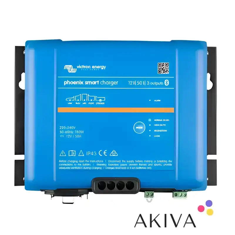 Blue Victron Phoenix Smart IP43 Charger 12/50(3) for efficient battery charging
