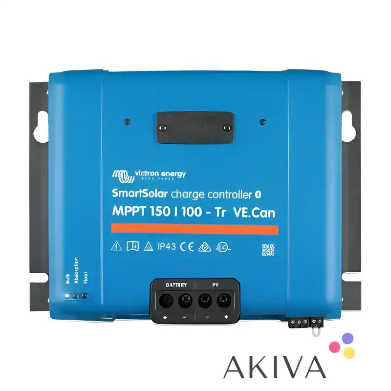 Blue SmartSolar charge controller in SmartSolar MPPT 150/100-Tr VE.Can for off-grid power solutions
