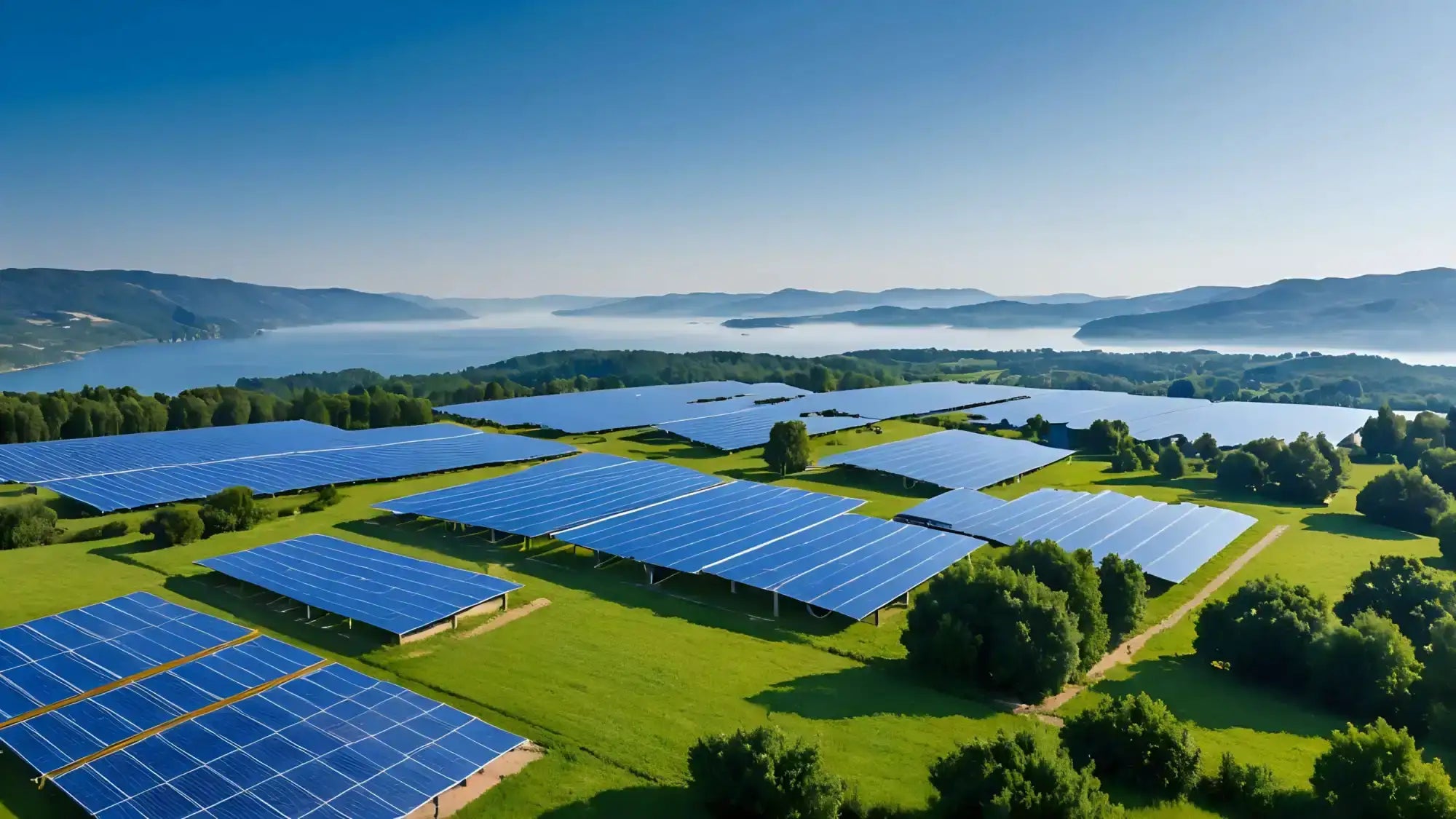 Solar panel array.