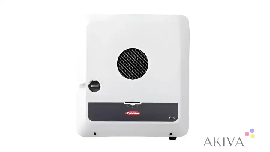 White Symo GEN24 8.0 Plus solar inverter with black vent for off-grid power solutions