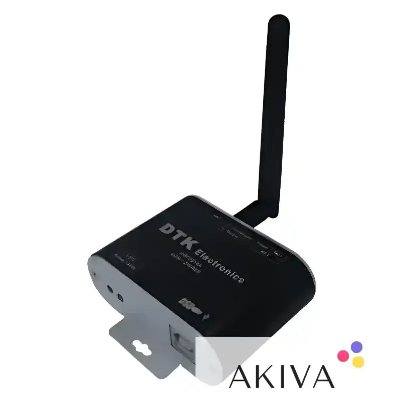 Black wireless network adapter with antenna for Zigbee USB converter and off-grid power solutions