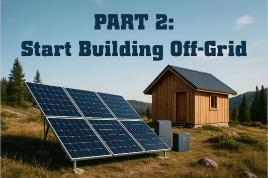 start building off grid with solar panels on a remote building