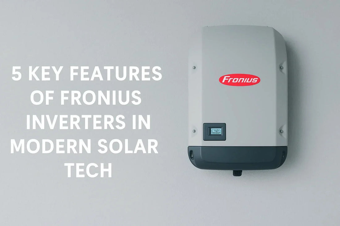 grey background with text and a fronius inverter