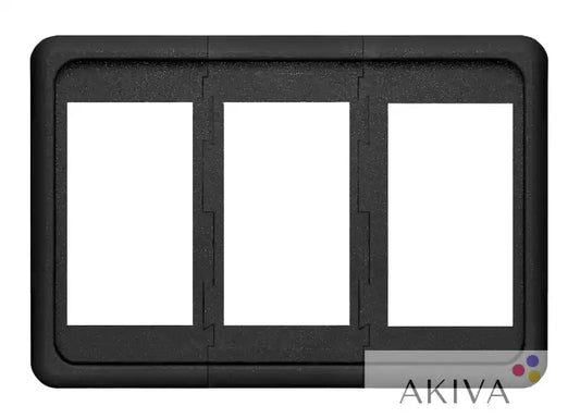 Blue Sea Systems BSS Contura 3-position mounting panel black plastic wall plate with three rectangular cutouts