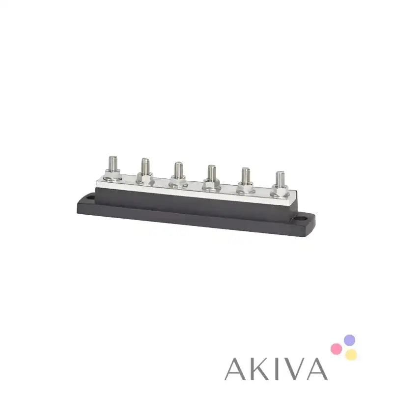 Blue Sea Systems MaxiBus 6x5/16 power distribution black base with 6 silver terminals