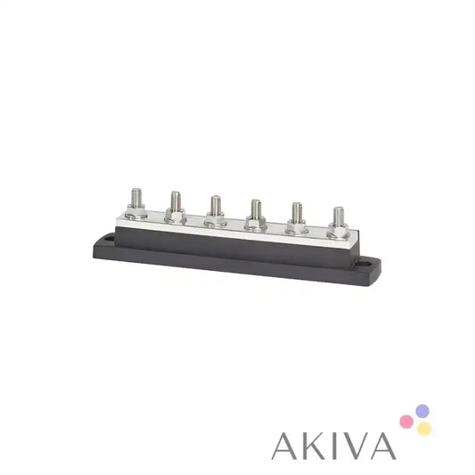 Blue Sea Systems MaxiBus 6x5/16 power distribution black base with 6 silver terminals