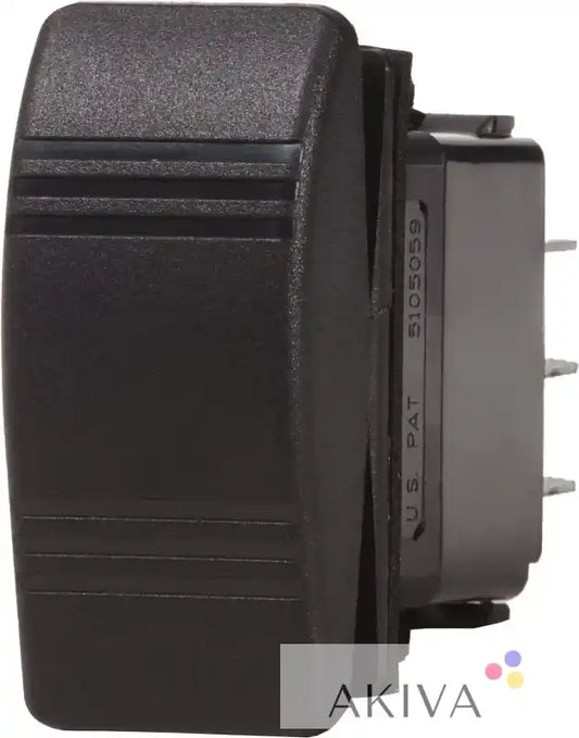 Blue Sea Systems Contura SPDT black rocker switch back with 3 pins