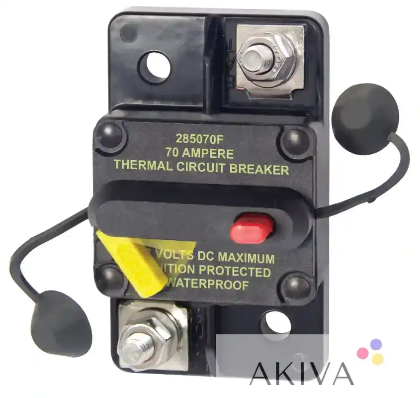 Blue Sea Systems 70A thermal circuit breaker with red reset button