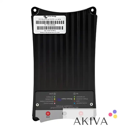 Black 50A Buck-Boost DC/DC Converter with indicator lights for Off-Grid Power Solutions