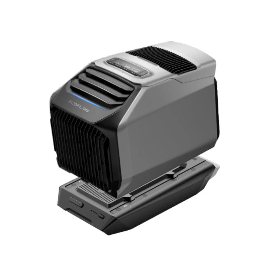 Gray and black portable air conditioner ideal for EcoFlow Wave off-grid adventures and caravan campers