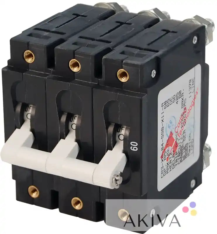 Blue Sea Systems C-Series triple pole 60A circuit breaker back view