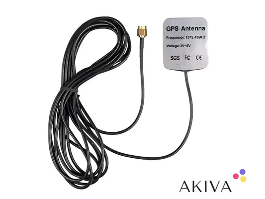 Active GPS antenna with cable and connector for enhanced GPS signal reception