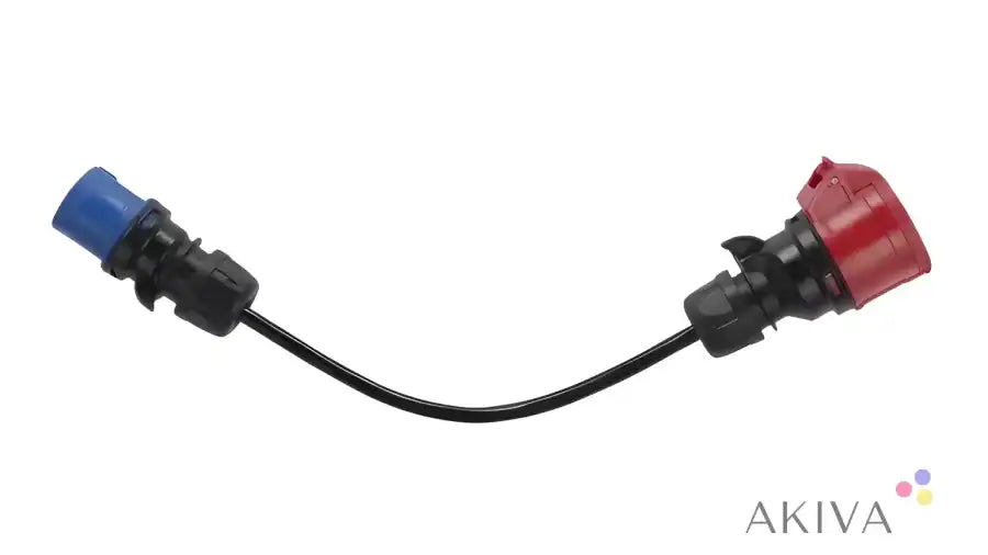 Electrical adapter with CEE16 blue ends for off-grid power solutions and campervan electrical systems