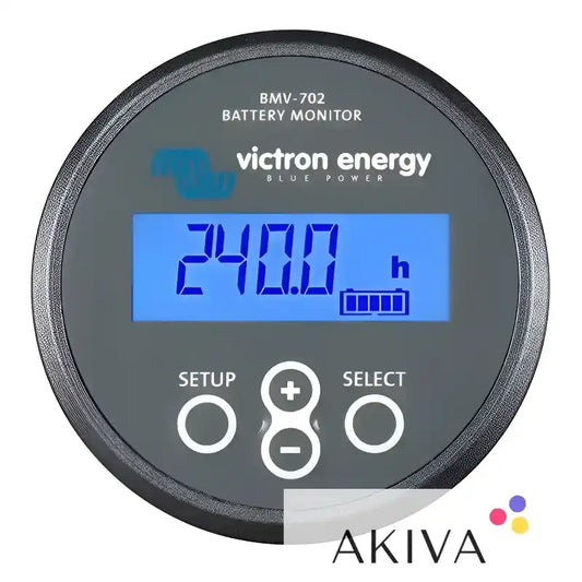 Round Battery Monitor BMV-702 with digital display for off-grid power solutions