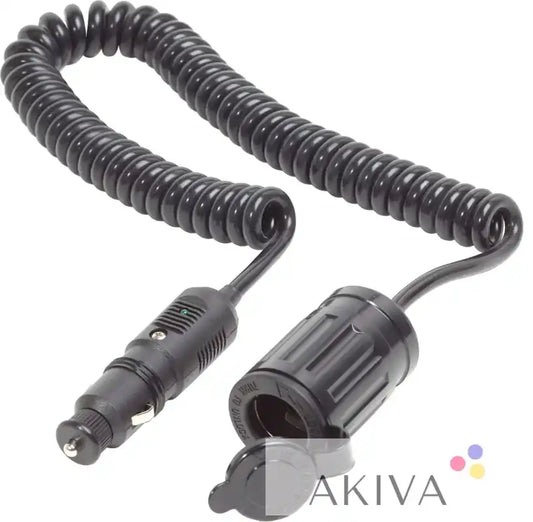 Blue Sea Systems BSS 12VDC plug with black coiled cable and socket