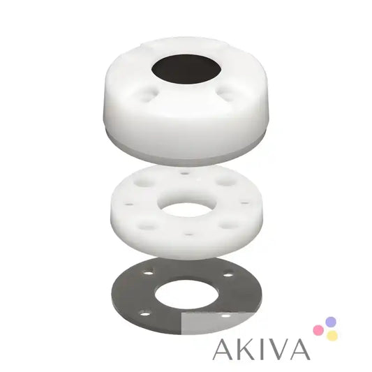 Exploded view of Blue Sea Systems BSS CableClam .625 three-piece circular mount