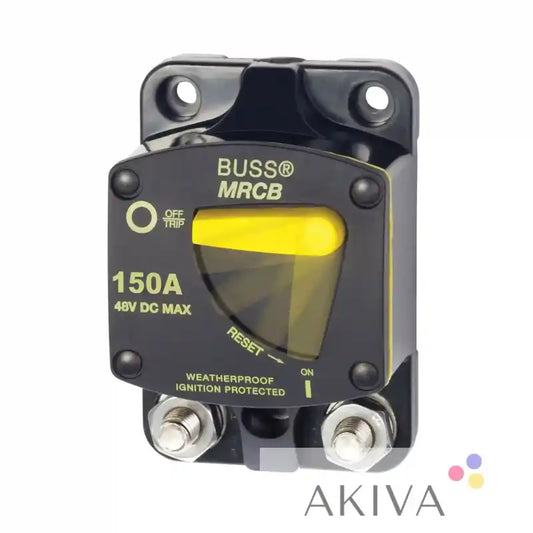 Blue Sea Systems BSS 187-Series 25A circuit breaker black buss with yellow toggle