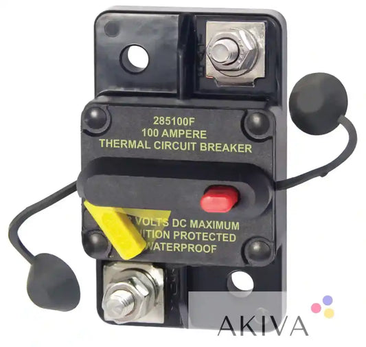 Black thermal circuit breaker from Blue Sea Systems BSS Circuit Breaker series