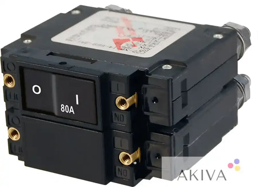 Blue Sea Systems flat rocker circuit breaker with 80A power capacity for reliable protection