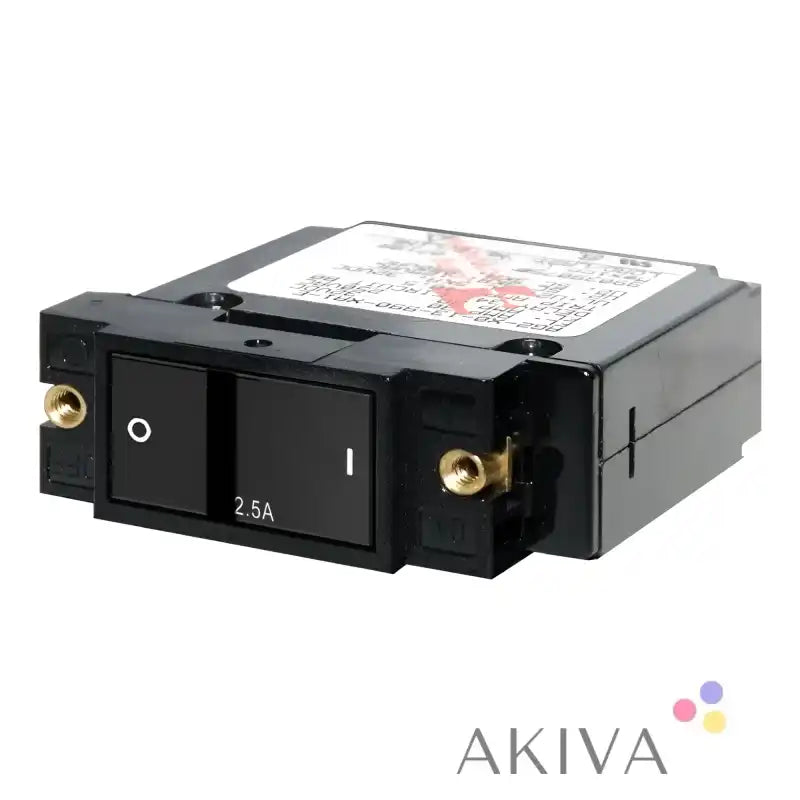 Blue Sea Systems 2.5A flat rocker switch circuit breaker, black plastic double-pole