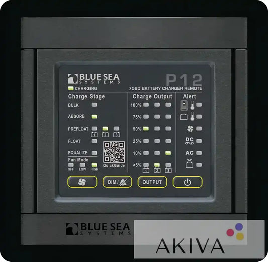 Blue Sea Systems P12 charger remote display with digital LED panel