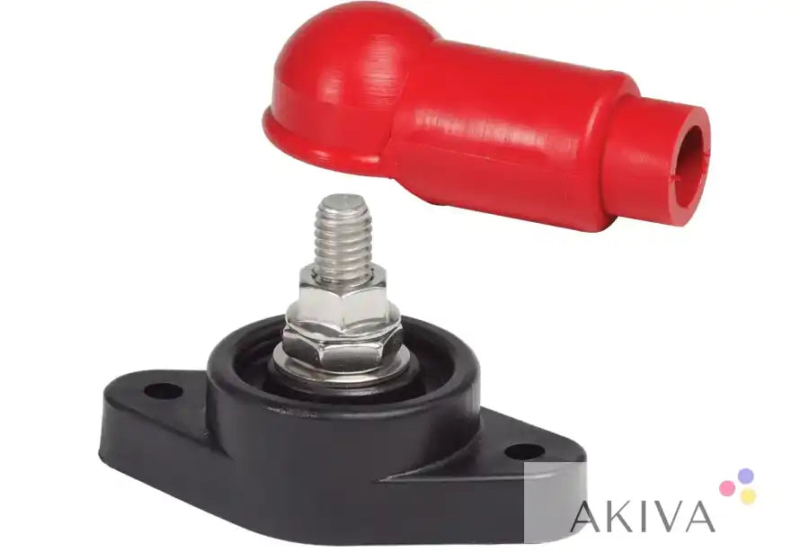 Blue Sea Systems PowerPost 3/8in red plastic terminal cap with bolt