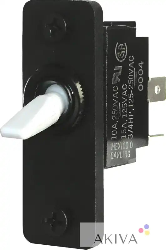 Black toggle switch with white handle for Blue Sea Systems BSS Switch Toggle SPST Off-On