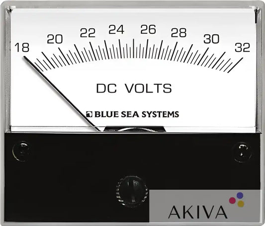Blue Sea Systems DIN VMtr DC 18-32V voltmeter with white face