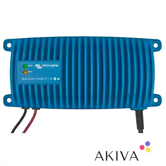 Blue Smart IP67 Charger with cooling fins designed for efficient battery charging