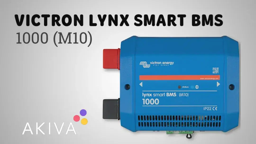 lynx smart bms 1000 (m10) set on a grey background with the akiva logo