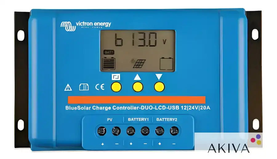 BlueSolar PWM DUO-LCD&USB 12/24V-20A charge controller in blue color