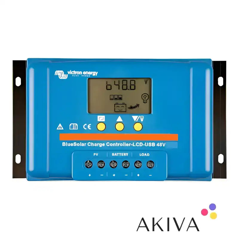 BlueSolar PWM-LCD&USB 48V-30A charge controller in vibrant blue color design