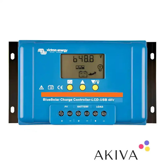 BlueSolar PWM-LCD&USB 48V-30A charge controller in vibrant blue color design