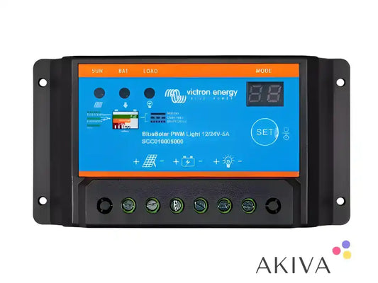 BlueSolar PWM-Light Charge Controller 12/24V-5A for efficient solar energy management