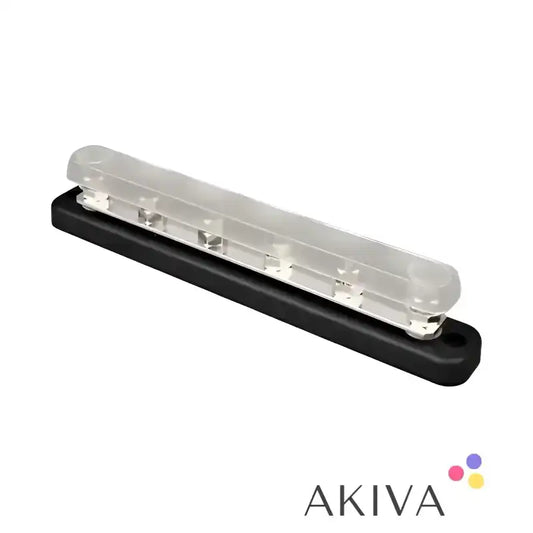 Rectangular LED light fixture for Busbar 150A 6P +cover, ideal for off-grid power solutions