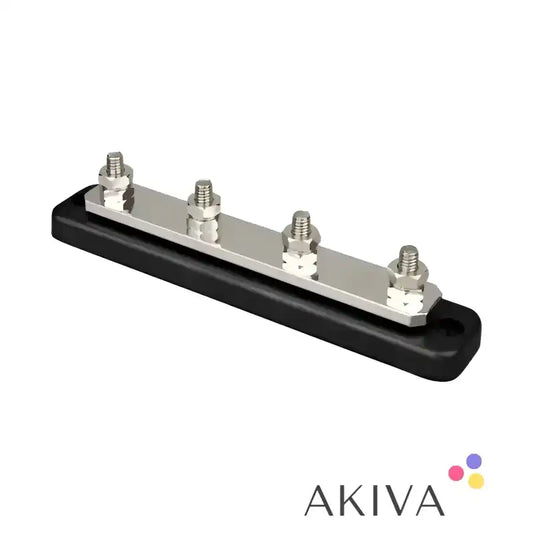 Electrical bus bar with four terminals for Busbar 250A 4P +cover in off-grid power solutions