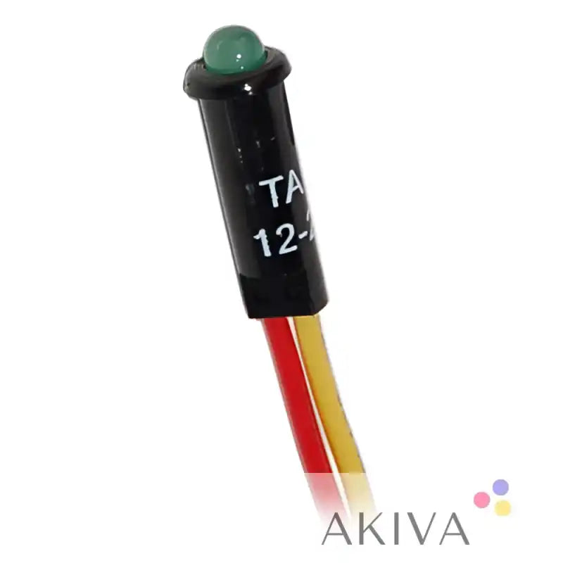 Blue Sea Systems BSS LED green indicator with black housing and red-yellow wires