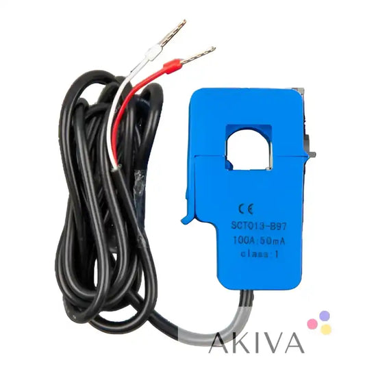 Blue current transformer 100A 50mA with black cable and red wire for MultiPlus-II