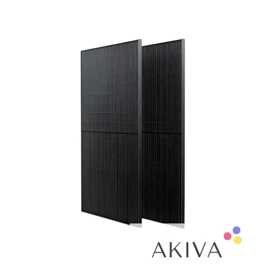 Two black solar panels from ECOFLOW 30 x 400W Rigid Solar Panel Combo
