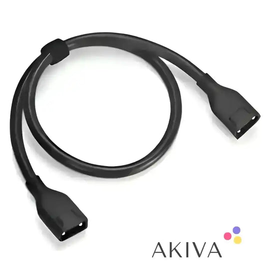 Black two-prong power cord for EcoFlow Delta Max Extra Battery connection extension cable