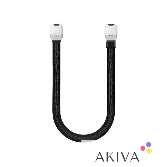 U-shaped black hose with white connectors for EcoFlow Delta Pro extra battery cable