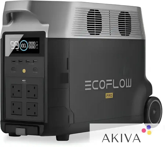 ECOFLOW Delta Pro portable power station featuring digital display and multiple outlets