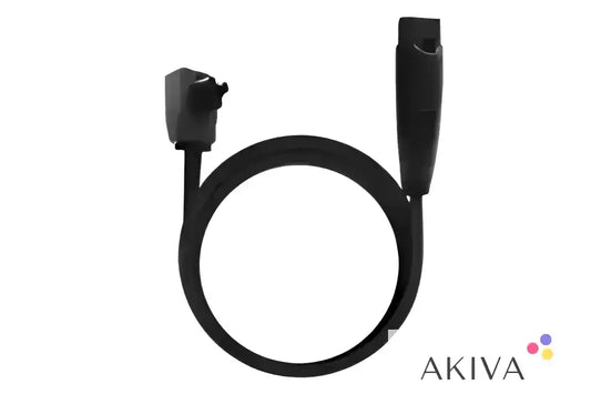 Black power cable with specialized connectors for ECOFLOW HUB off-grid power solutions