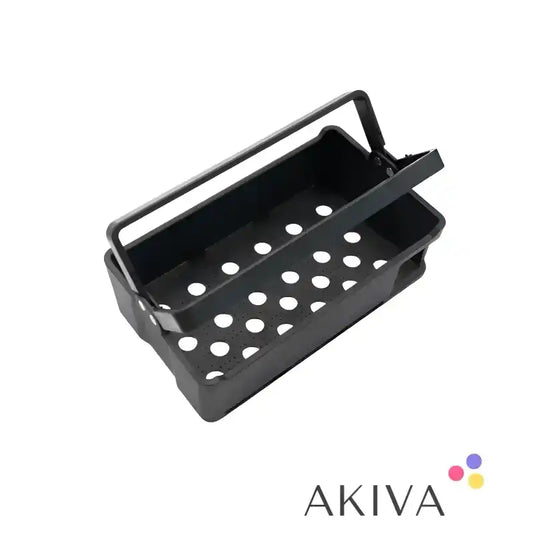 Black metal perforated tool caddy for ECOFLOW Ice Tray, optimizing ice tray organization