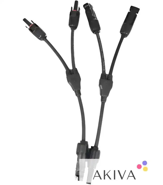 Black Y connectors for ECOFLOW MC4 Solar Extension Cable-3m solar accessory